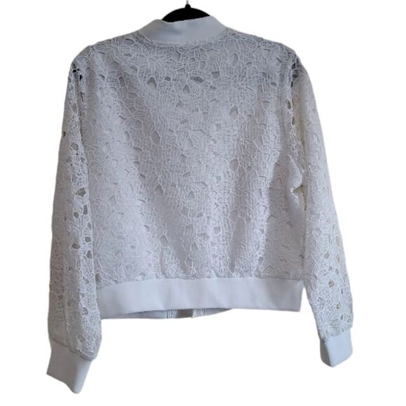 Jason Wu Lace Floral Print White Jacket Size Large NWT - Picture 3 of 8